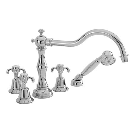 Newport Brass Tub With Hand Shower Trim, Polished Chrome, Deck 3-1687/26
